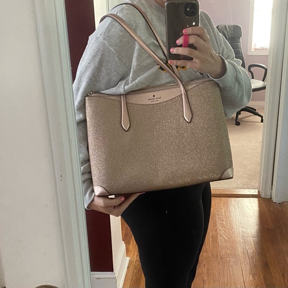 Kate Spade rose gold tote with sparkle ✨️ - Picture 5 of 5